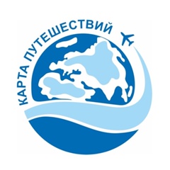 Логотип туристической компании «Карта путешествий»